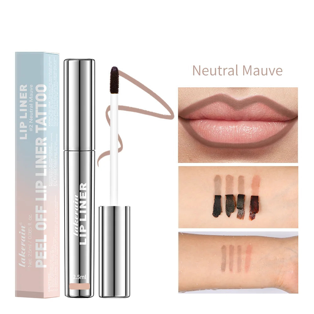 4Colors Highly Pigmented Lip Liner Tattoo Matte Peel off Enhance Lip Liner Lasting Lip Stain Waterproof Transfer-Proof Lipstick
