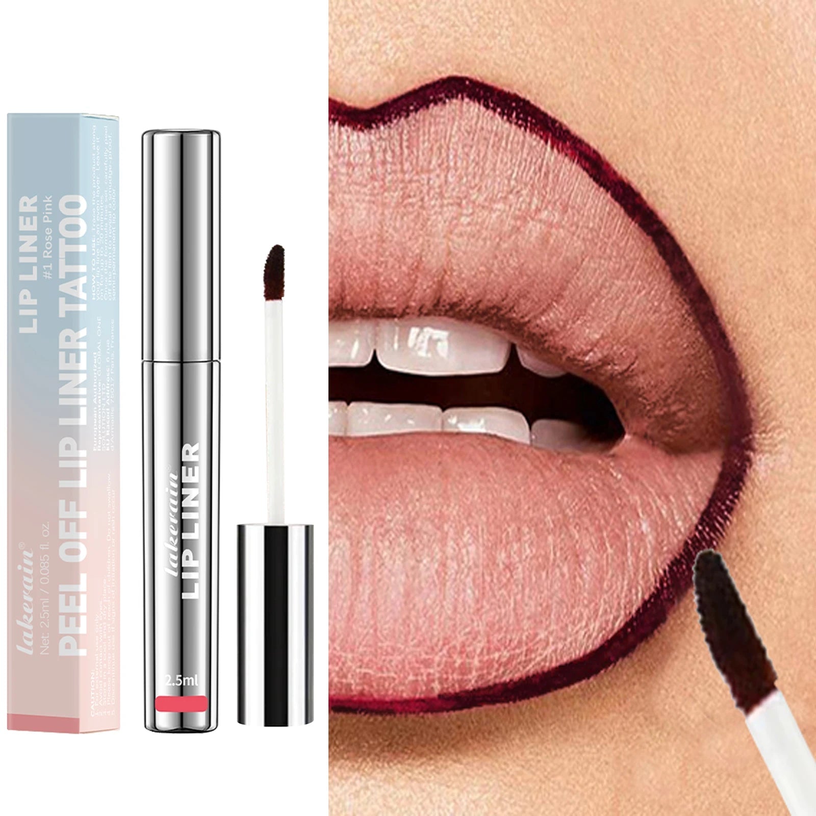 4Colors Highly Pigmented Lip Liner Tattoo Matte Peel off Enhance Lip Liner Lasting Lip Stain Waterproof Transfer-Proof Lipstick