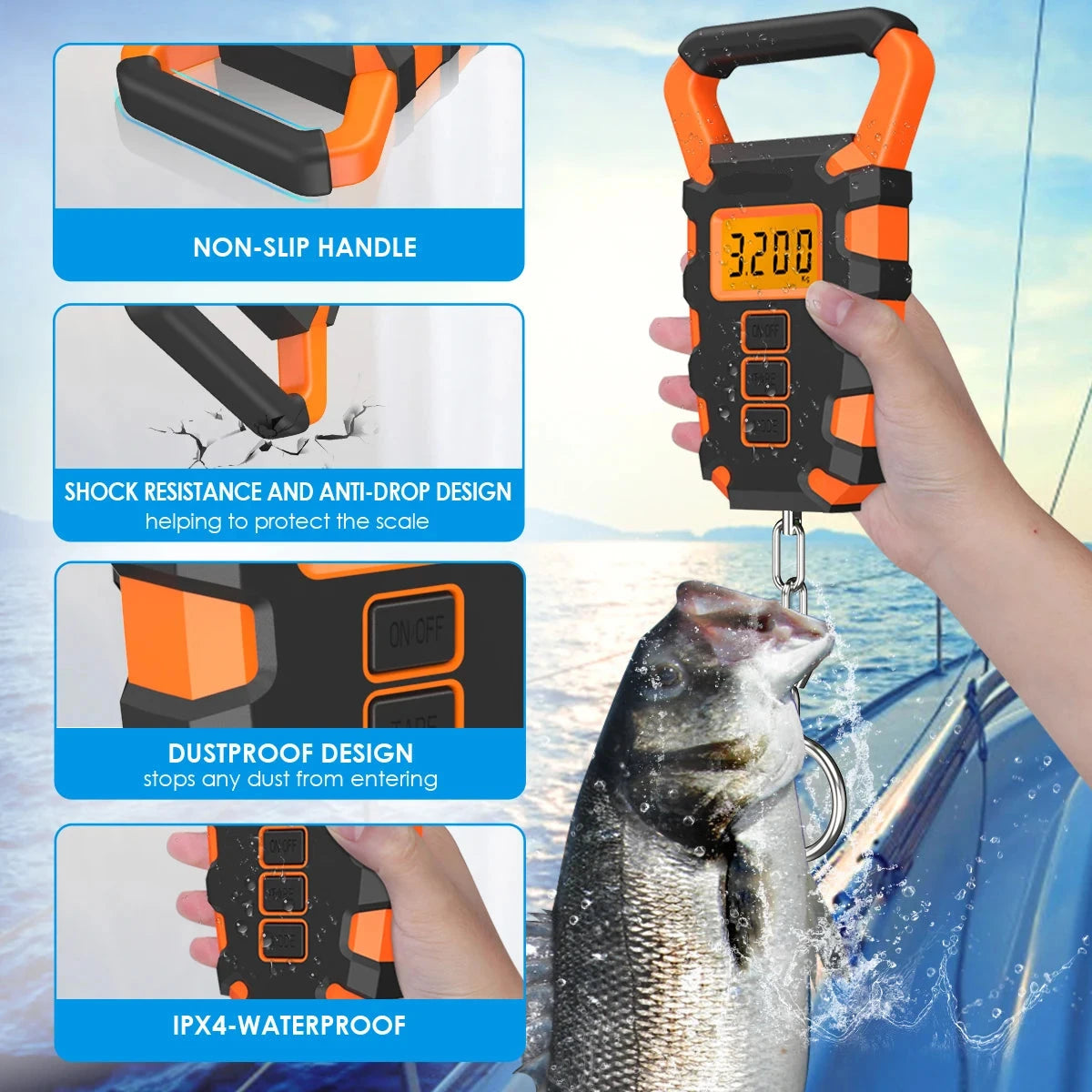 50KG Digital Fishing Scale with Ruler