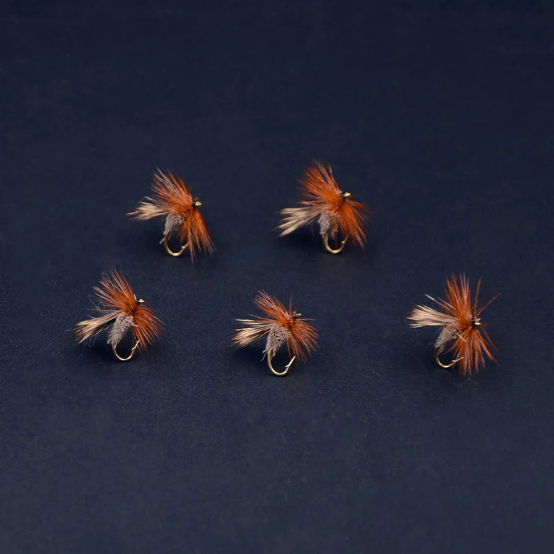 5pcs Deer Hair Sedge Dry Fly #14