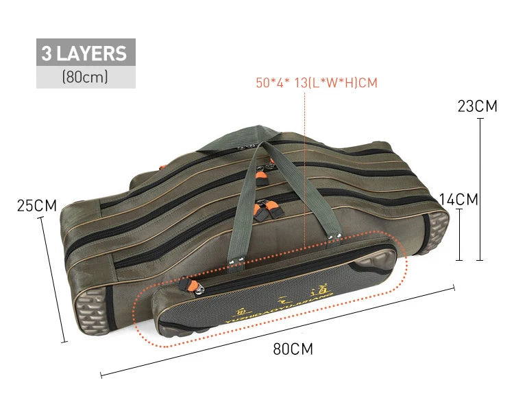 Multifunktions Spöväska 3-Layer 80cm