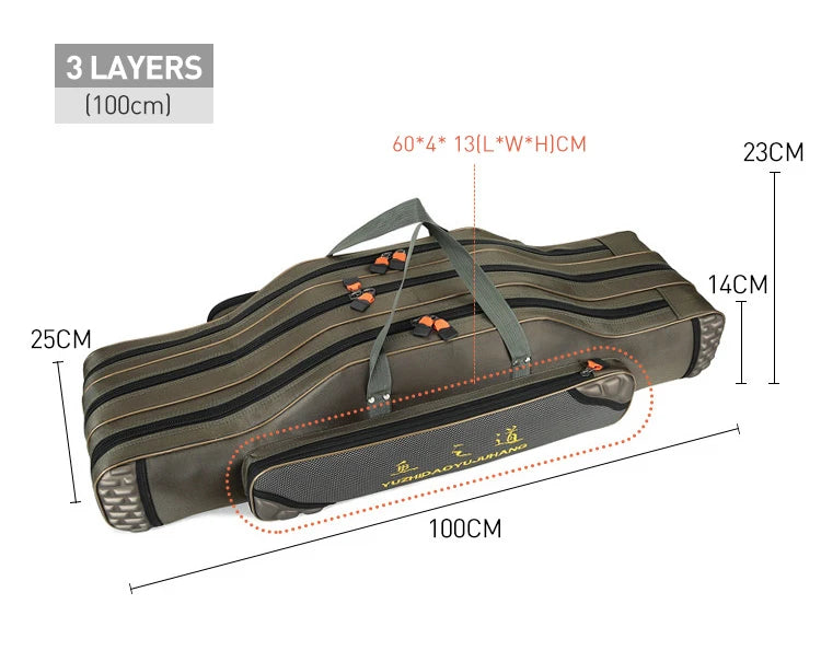 Multifunktions Spöväska 3-Layer 100cm