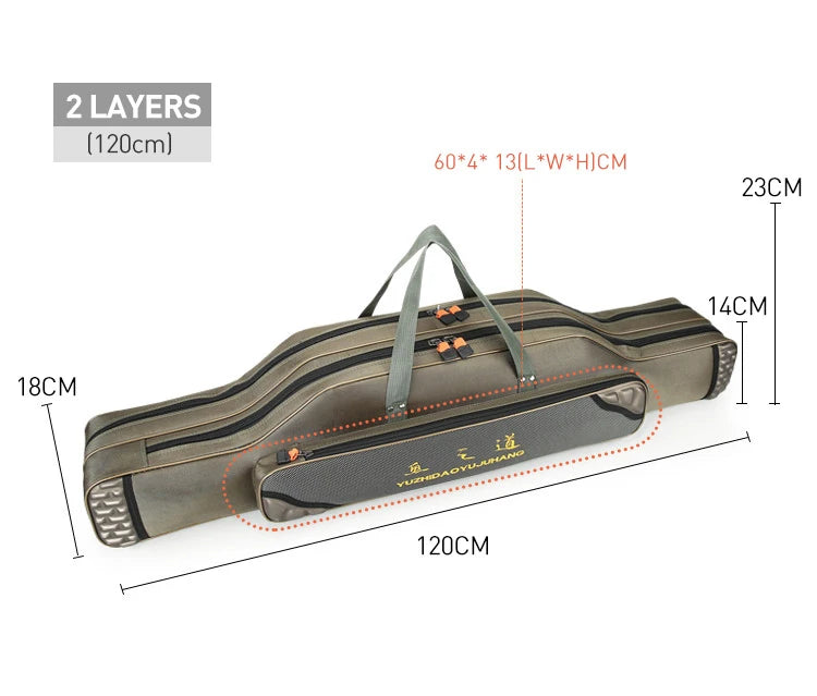 Multifunktions Spöväska 2-Layer 120cm