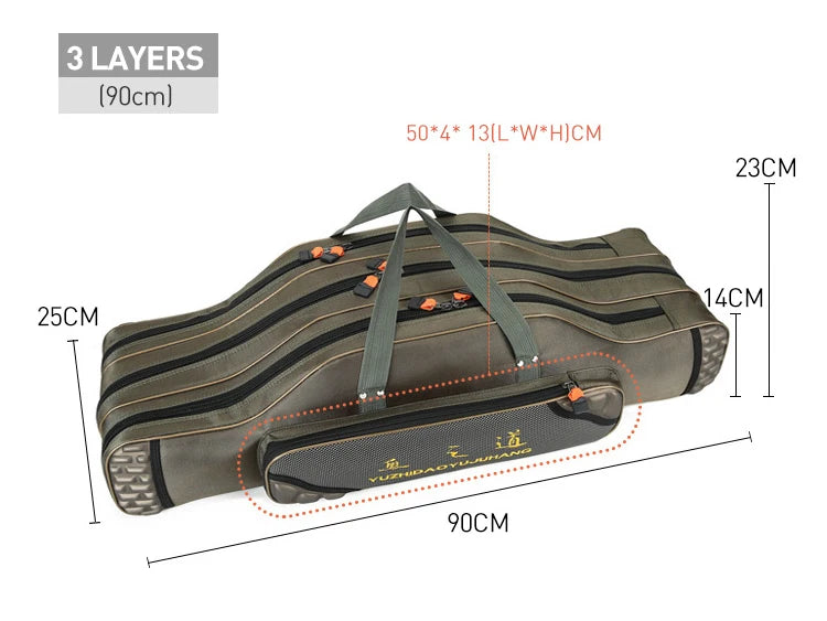 Multifunktions Spöväska 3-Layer 90cm