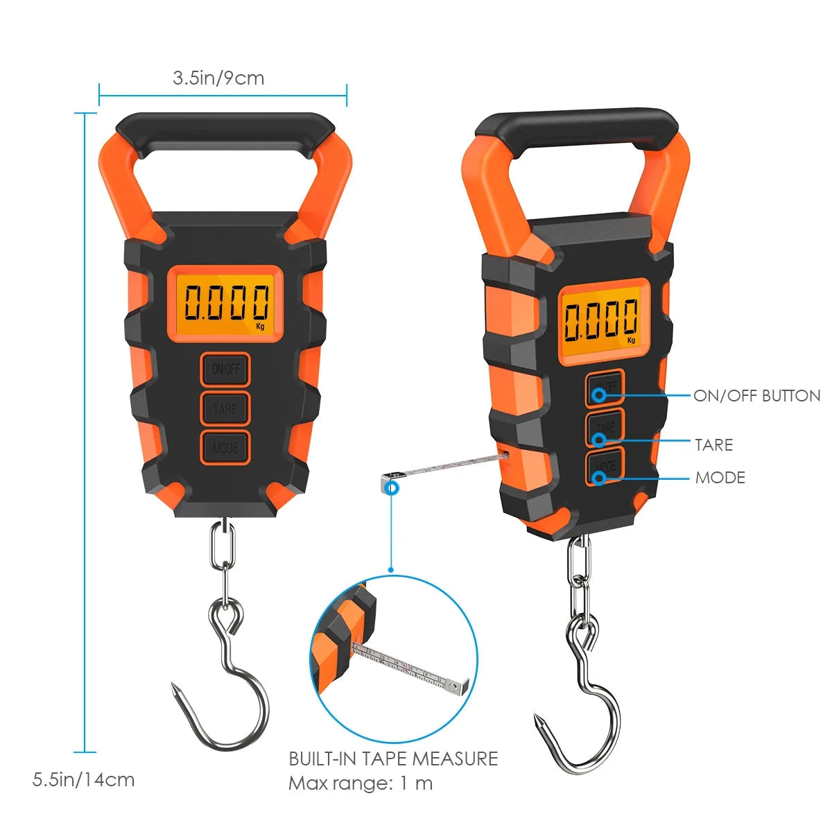 50KG Digital Fishing Scale with Ruler