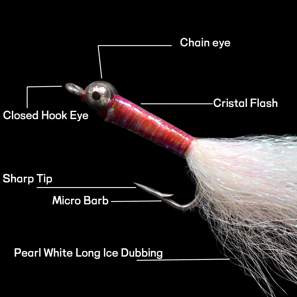 10pcs Minnow Streamer #8