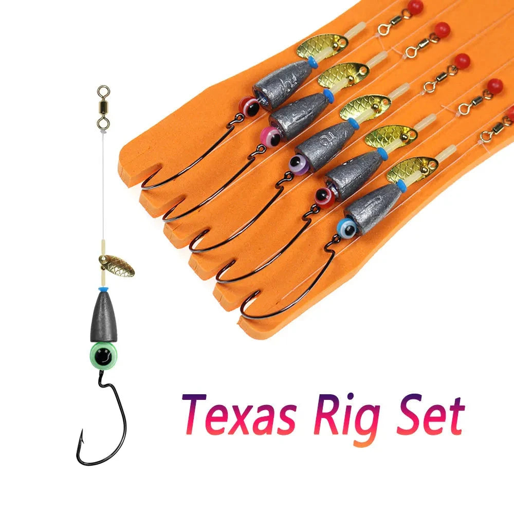 5pcs Texas Rig Set