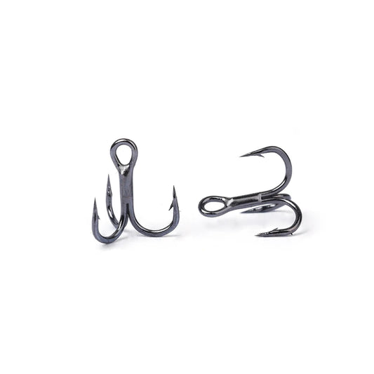 10pcs Super Strong And Sharp High Carbon Steel Treble Hooks