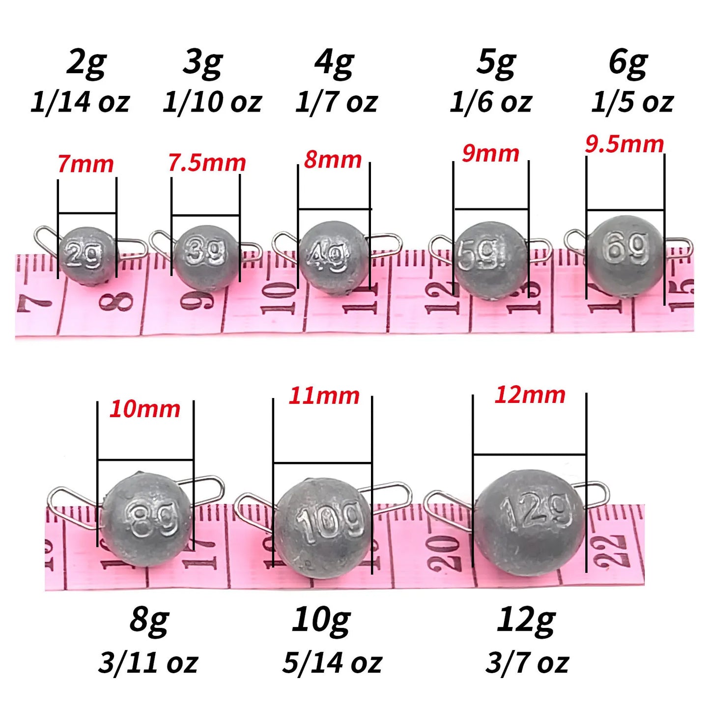 50pcs Cannonball Weights