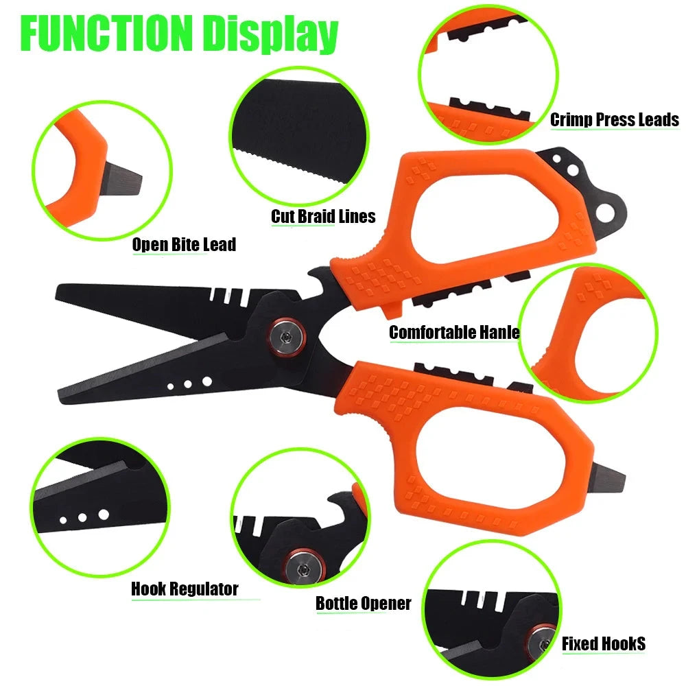 Multifunctional High-Quality 5CR15 Stainless Steel Fishing Scissor