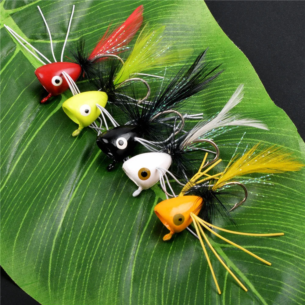 15pcs Premium Popper Flies