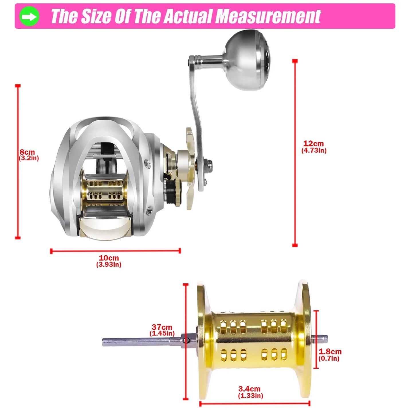 Large Deep Sea Fishing Reel - Right And Left Hand